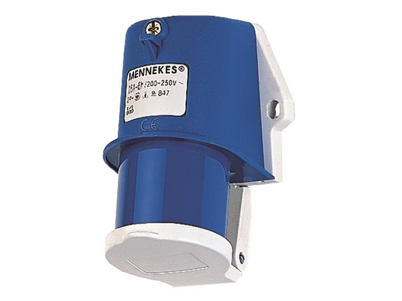 Mennekes Wall mounted inlet 16a3p6h230v ip44