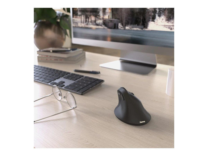 Hama Vertical Ergonomic - vertical mouse - 2.4 GHz - black - Vertical mouse (Schwarz)