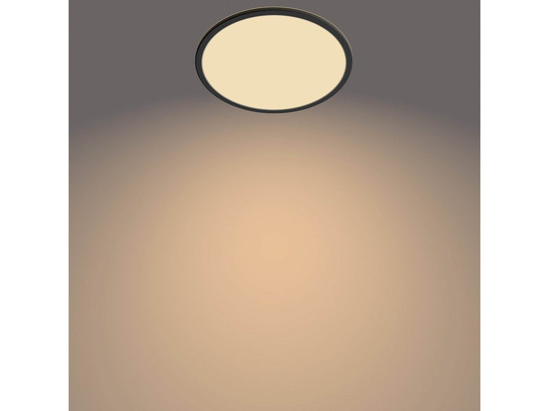 Philips Superslim CL550 Ceiling lamp Ø300 mm LED 18W 2700K SceneSwitch IP44, Black