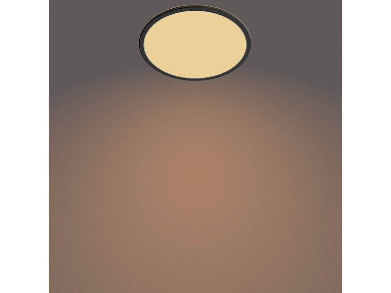 Philips Superslim CL550 Ceiling lamp Ø300 mm LED 18W 2700K SceneSwitch IP44, Black