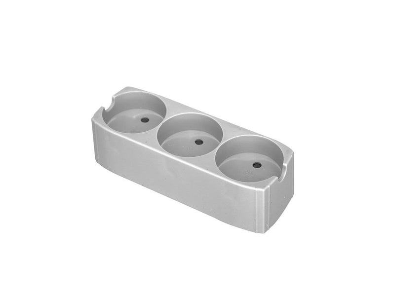 Gripo Socket with 3 outlets and earth, Grey