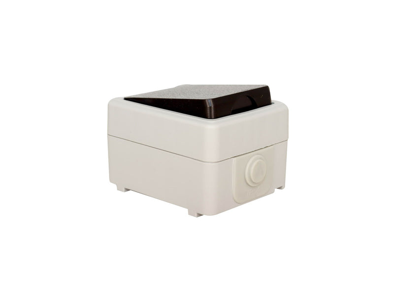 Gripo Socket outlet single IP54, Grey/black