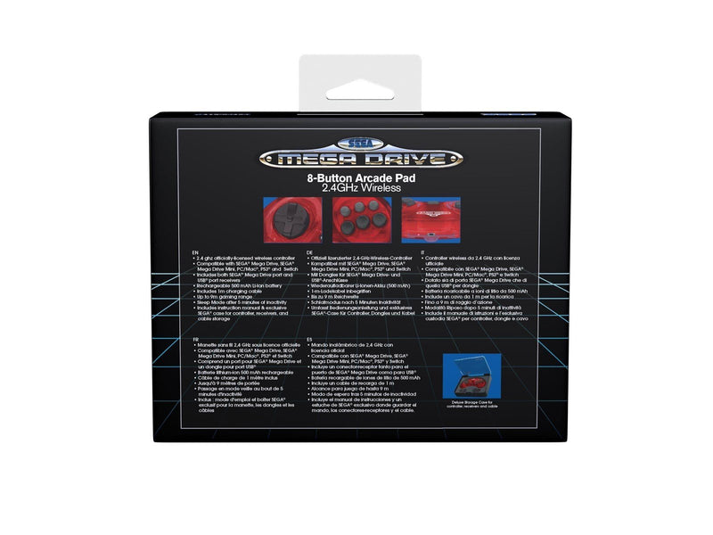 Retro-Bit SEGA Mega Drive 2.4G Wireless - Crimson Red - Wireless Controller - MAC