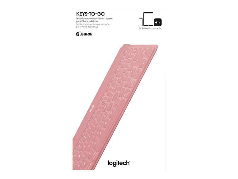 Logitech Keys-To-Go - Tastaturen - Nordisch - Pink