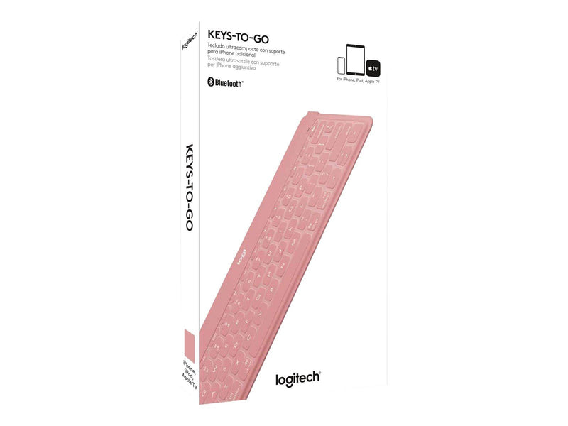 Logitech Keys-To-Go - Tastaturen - Nordisch - Pink