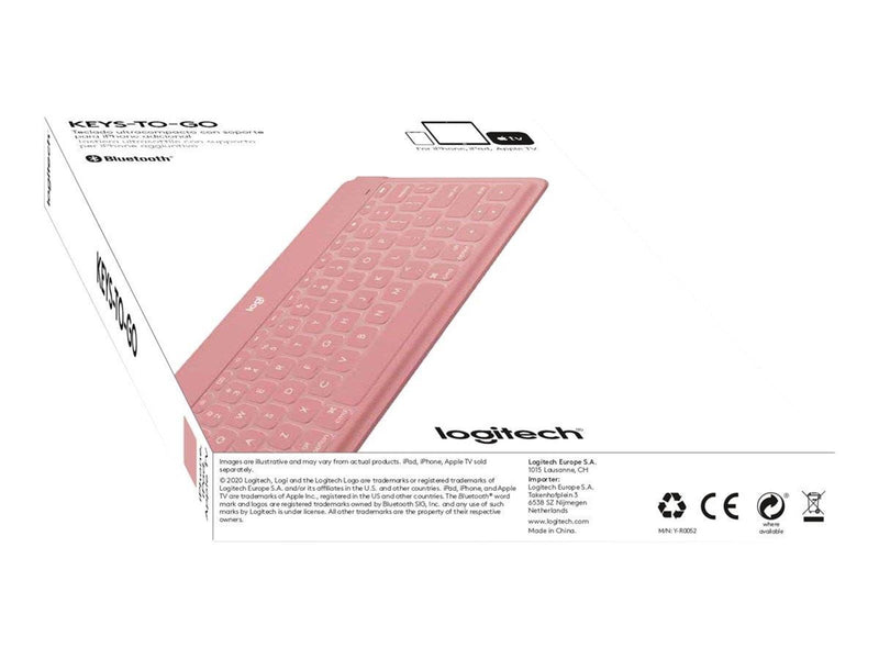 Logitech Keys-To-Go - Tastaturen - Nordisch - Pink