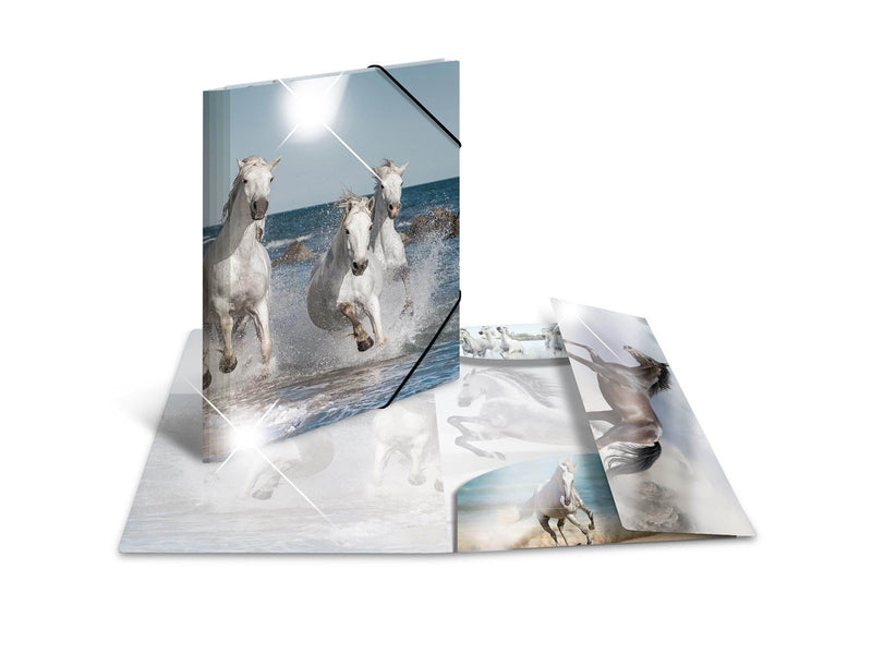 HERMA Elasticated folder glossy animals A3 PP horses