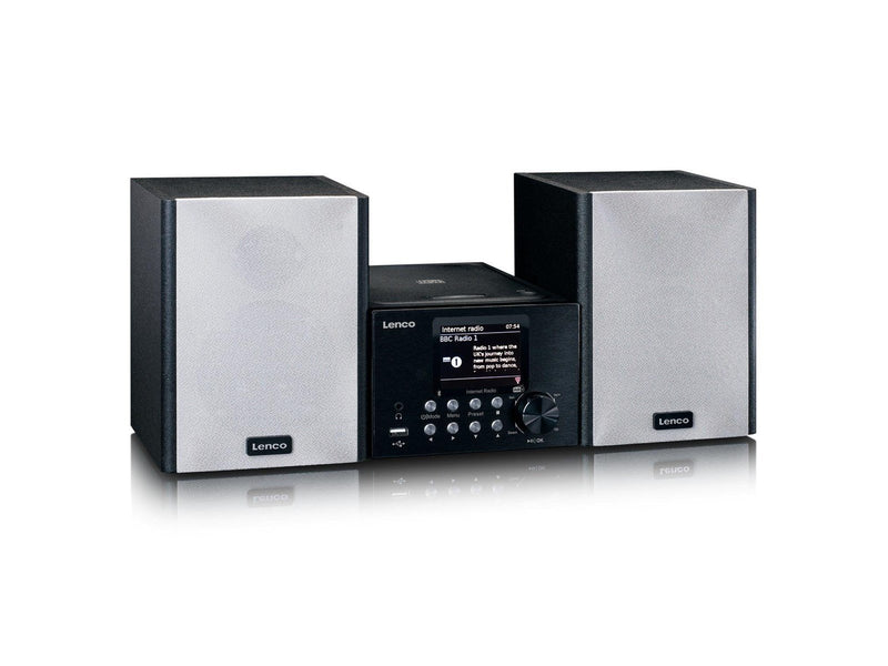 Lenco MC-250BK - Micro set with Smart Radio CD/USB player internet DAB+ Bluetooth® - Black - DAB+/FM - Stereo - schwarz