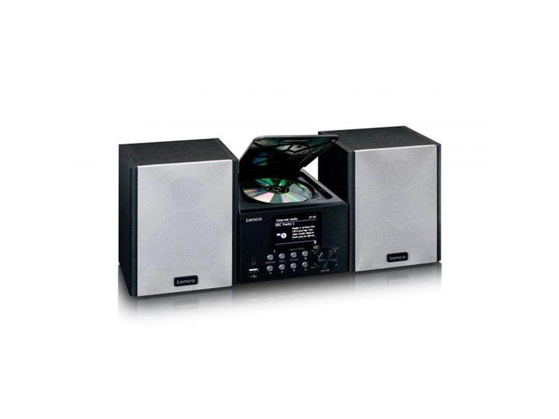 Lenco MC-250BK - Micro set with Smart Radio CD/USB player internet DAB+ Bluetooth® - Black - DAB+/FM - Stereo - schwarz