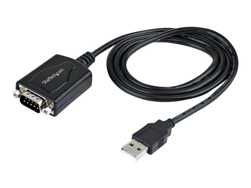 StarTech.com 3ft (1m) USB to Serial Cable with COM Port Retention DB9 Male RS232 to USB Converter