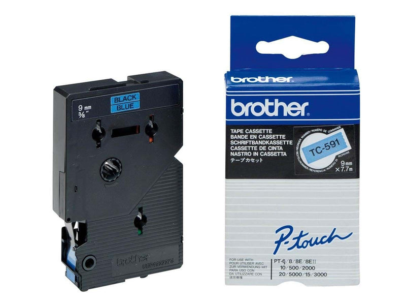 Brother Tape/9mm black on blue