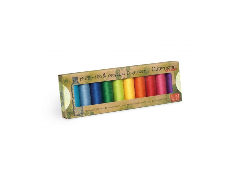 GÜTERMANN Sewing threaad set -  ECO - bright colors (10 rl.)