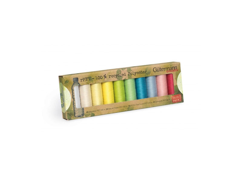 GÜTERMANN Sewing thread set - ECO - Pastel colors (10 rl.)