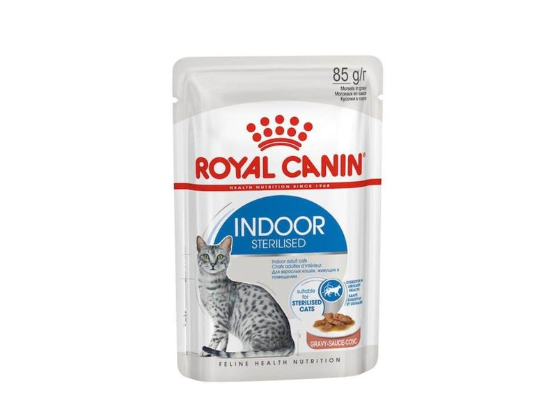Royal Canin Indoor Sterilised in Gravy Sauce 85g (12-Pack)
