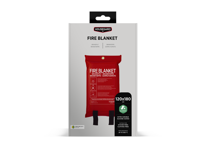 Housegard Fire blanket 120x180 cm Red Silicone coated