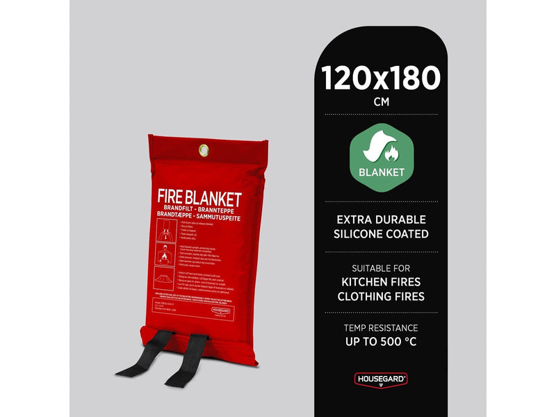 Housegard Fire blanket 120x180 cm Red Silicone coated