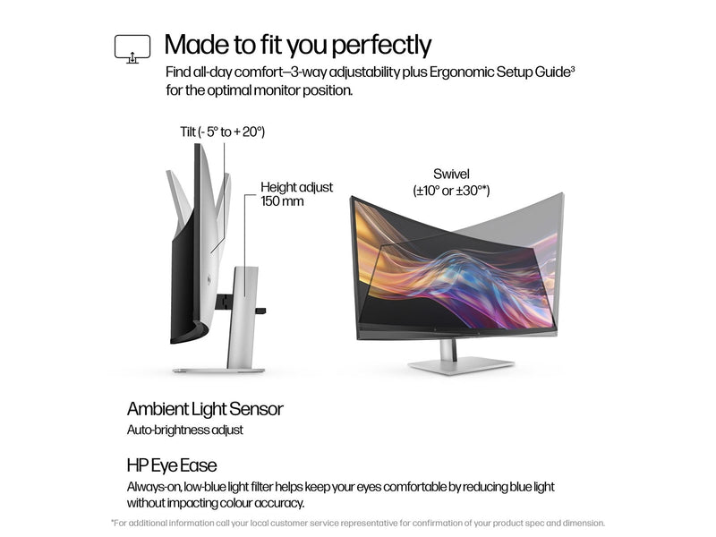 38" HP 738pu Series 7 Pro - 3840x1600 (WQHD+) - 60Hz - IPS Black - 100W USB-C