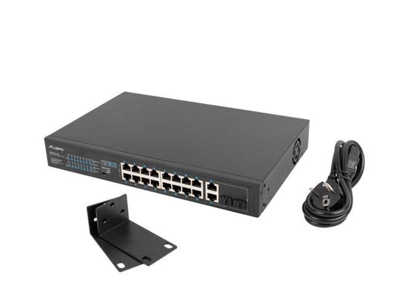Lanberg RSFE-16P-2C-250 - switch - 16 ports - unmanaged - rack-mountable