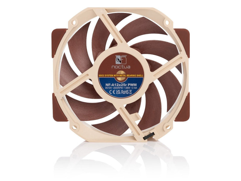 Noctua NF-A12x25r PWM - Gehäuselüfter - 120mm - Braun - 23 dBA