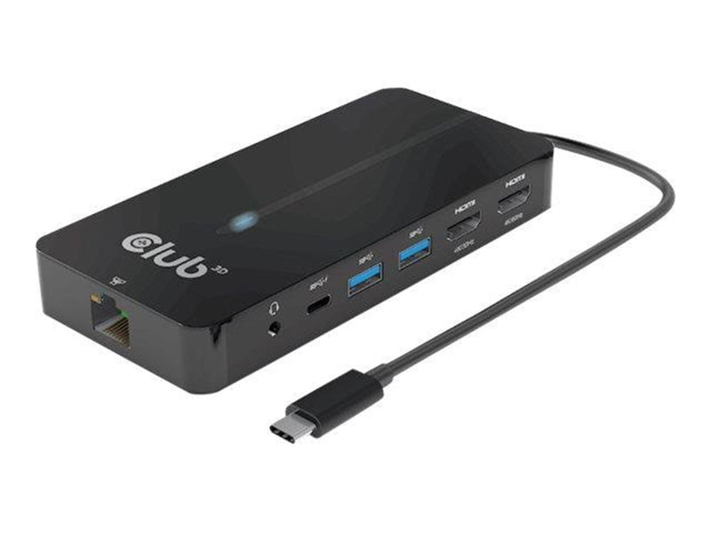 Club 3D CSV-1595 - docking station - USB-C 3.2 Gen 1 - 2 x HDMI - GigE