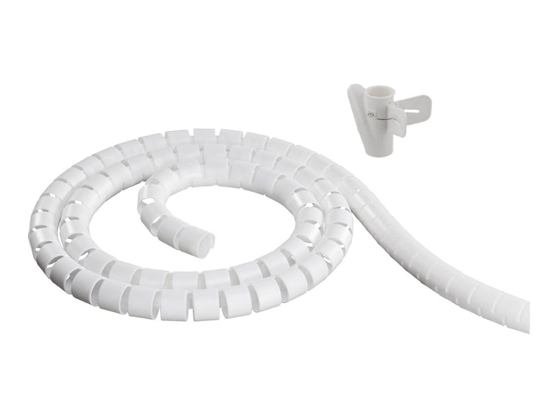 Deltaco Nylon cable cover 5m white