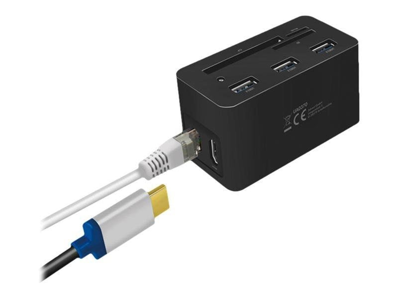LogiLink USB 3.2 Gen 1 docking station USB-C 10-port PD mini black