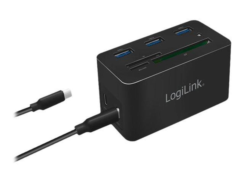 LogiLink USB 3.2 Gen 1 docking station USB-C 10-port PD mini black