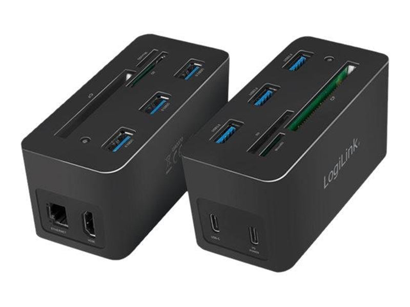 LogiLink USB 3.2 Gen 1 docking station USB-C 10-port PD mini black