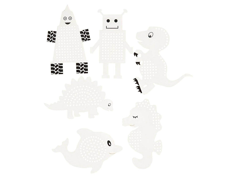 Creativ Company Embroidery figures Animals and Robots 18 pcs.