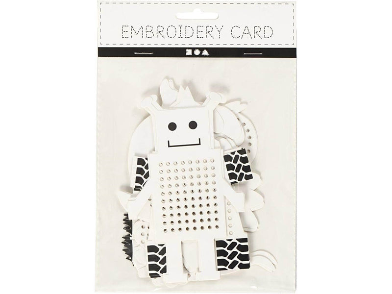 Creativ Company Embroidery figures Animals and Robots 18 pcs.