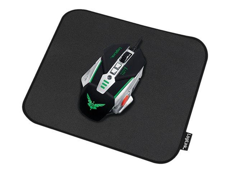 LogiLink Gaming mouse pad stitched edges 250 x 220 mm black