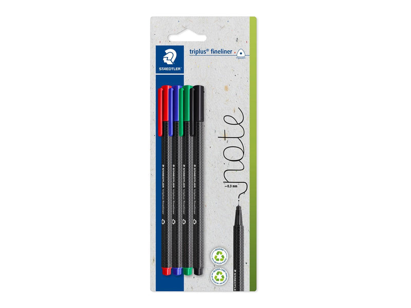 Staedtler Fineliner triplus rPP ass. 4pc Bl