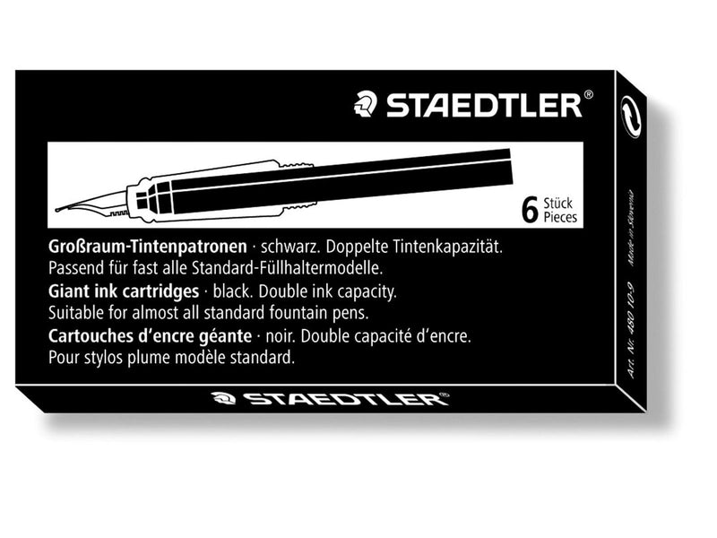 Staedtler giant ink cartridge, 20 x 6 pcs, black