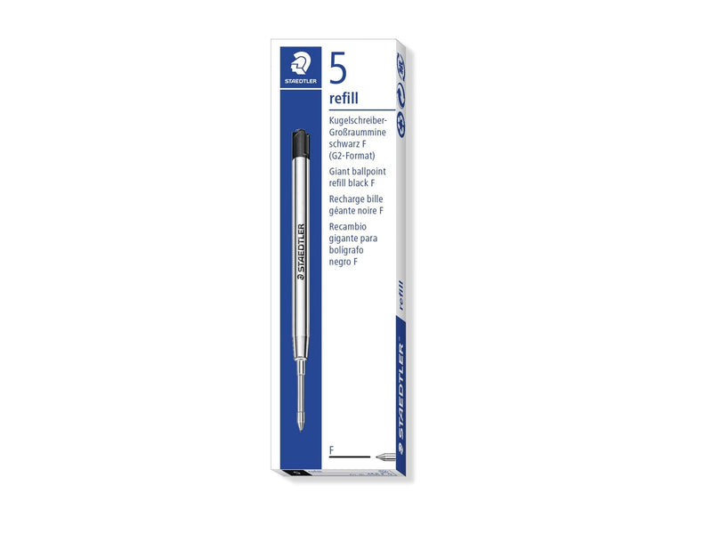 Staedtler Giant ballpoint refill 5 pcs F black