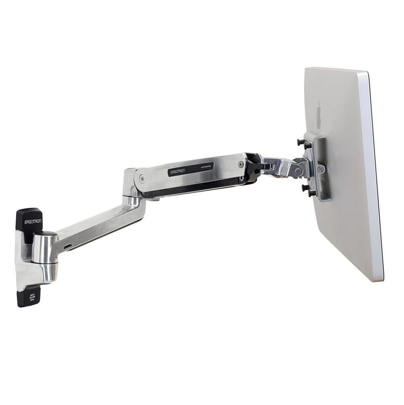 Ergotron LX HD Sitz-Steh-Wandmontage-LCD-Arm für einen Monitor bis 124,46 cm 49 Zoll Aluminium