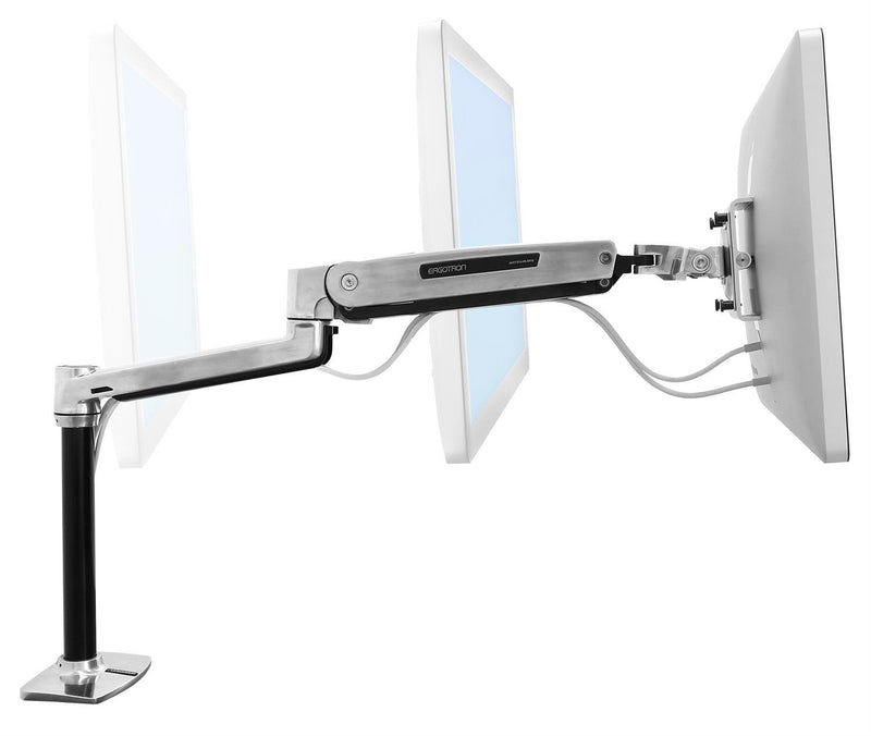 Ergotron LX HD Sitz-, Steh-, Tischmontage-LCD-Arm für einen Monitor bis 116,84 cm 46 Zoll Aluminium