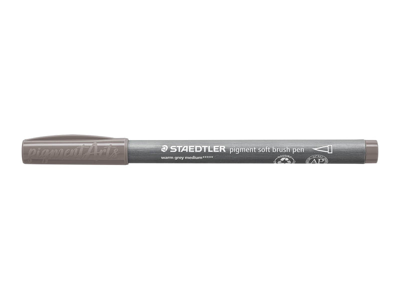 Staedtler pigment soft brush pen 10 pcs warmgreymed.