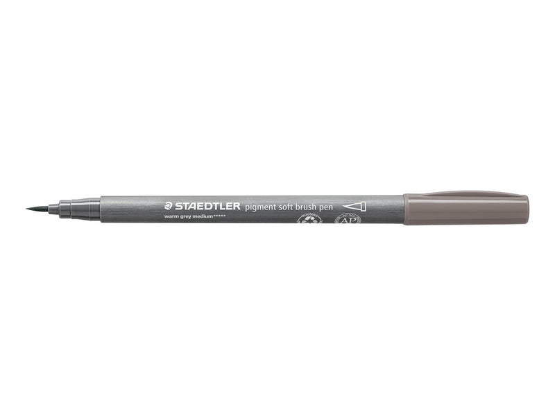 Staedtler pigment soft brush pen 10 pcs warmgreymed.