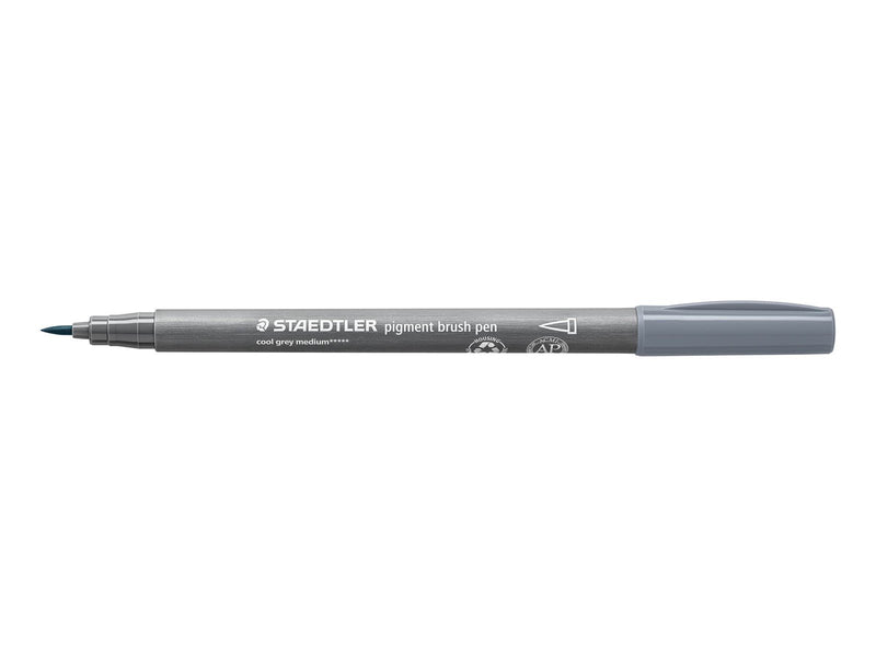 Staedtler pigment brush pen 10 pcs cool grey medium
