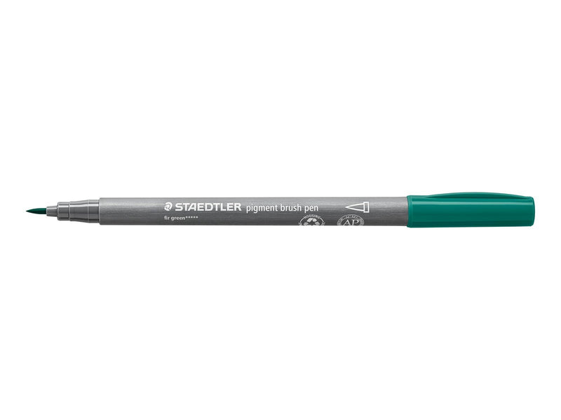 Staedtler pigment brush pen 10 pcs fir green