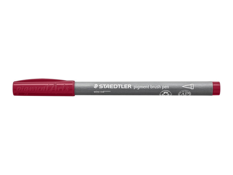 Staedtler pigment brush pen 10 pcs wine red