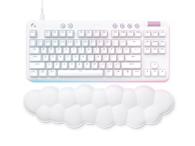 Logitech G713 - GX Red - US - Aurora collection - Gaming Tastaturen - US-Englisch - Weiss