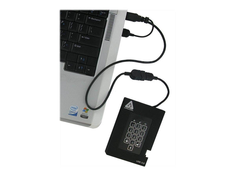 Apricorn Aegis Padlock Fortress - Extern Festplatte - 2TB - Schwarz