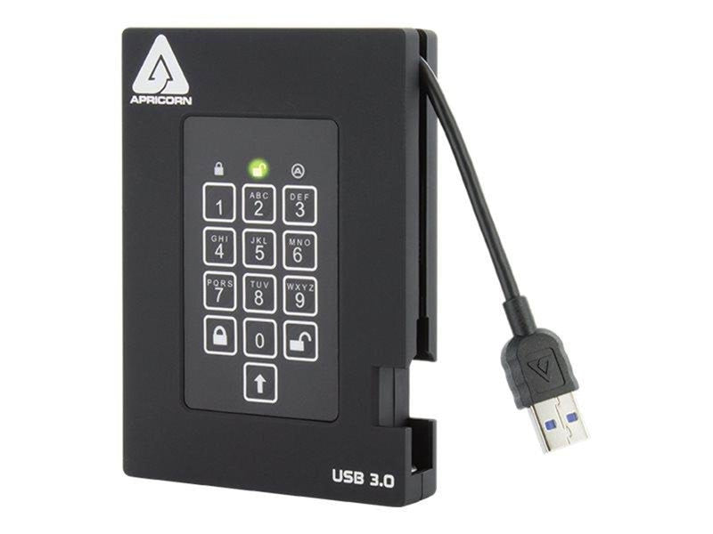 Apricorn Aegis Padlock Fortress - Extern Festplatte - 2TB - Schwarz