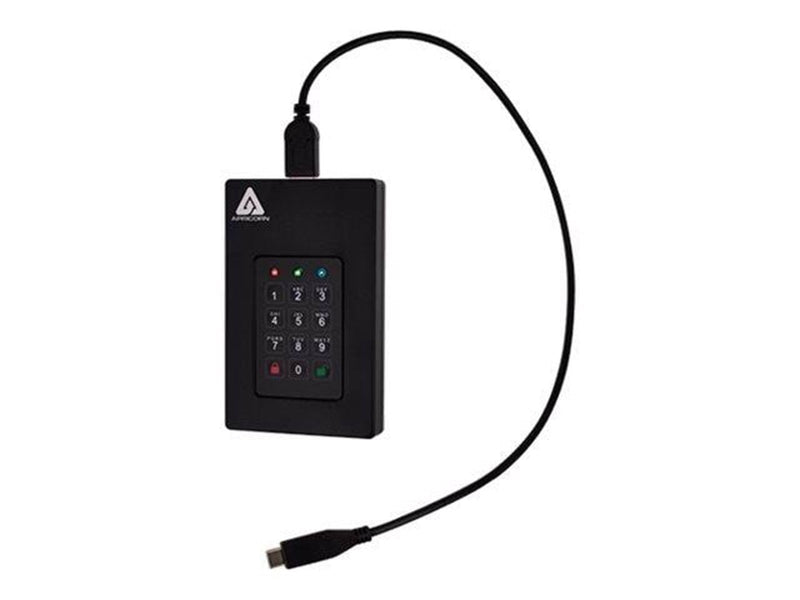 Apricorn Aegis Fortress L3 - Extern Festplatte - 2TB - Schwarz