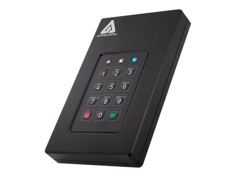 Apricorn Aegis Fortress L3 - Extern Festplatte - 2TB - Schwarz