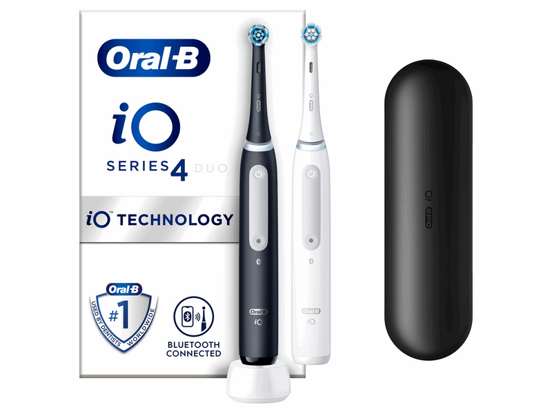 Oral-B Elektrische Zahnbürste iO4 Duo Black/White - 2 handles