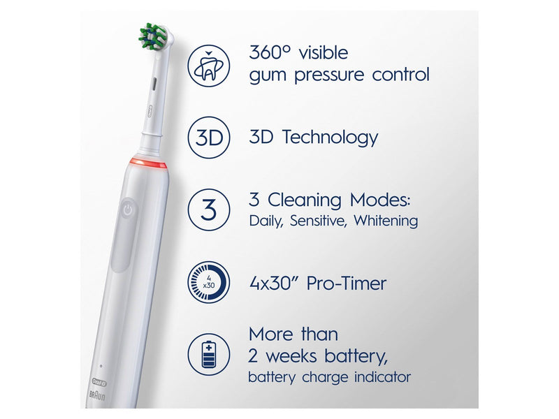 Oral-B Elektrische Zahnbürste Pro3 3000 White Sensi