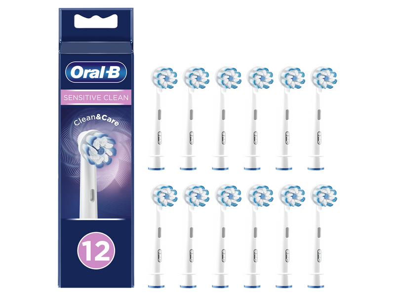 Oral-B Bürstenköpfe Sensitive Clean & Care - White 12 pcs letterbox