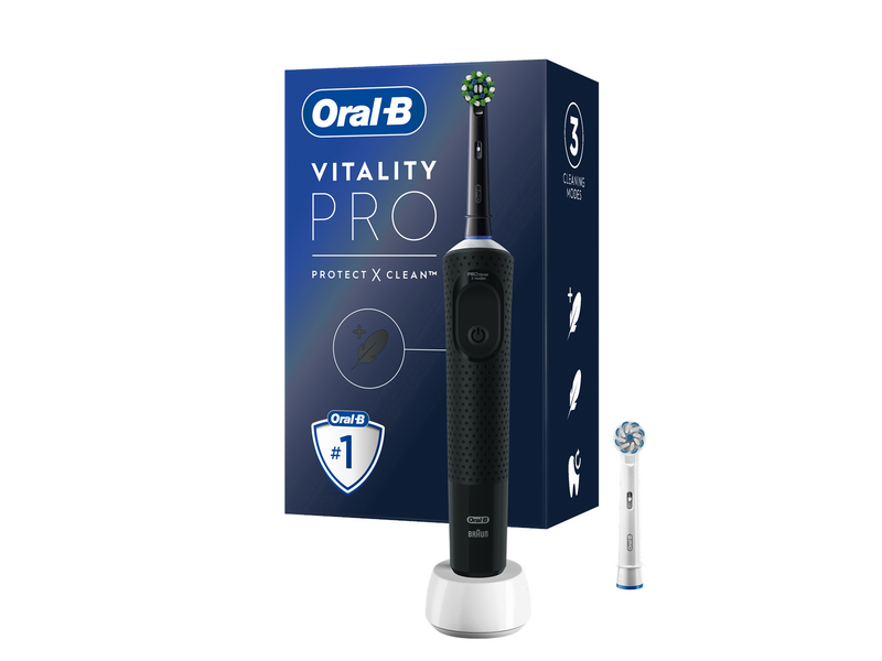Oral-B Elektrische Zahnbürste Vitality Pro Black + Extra Refill
